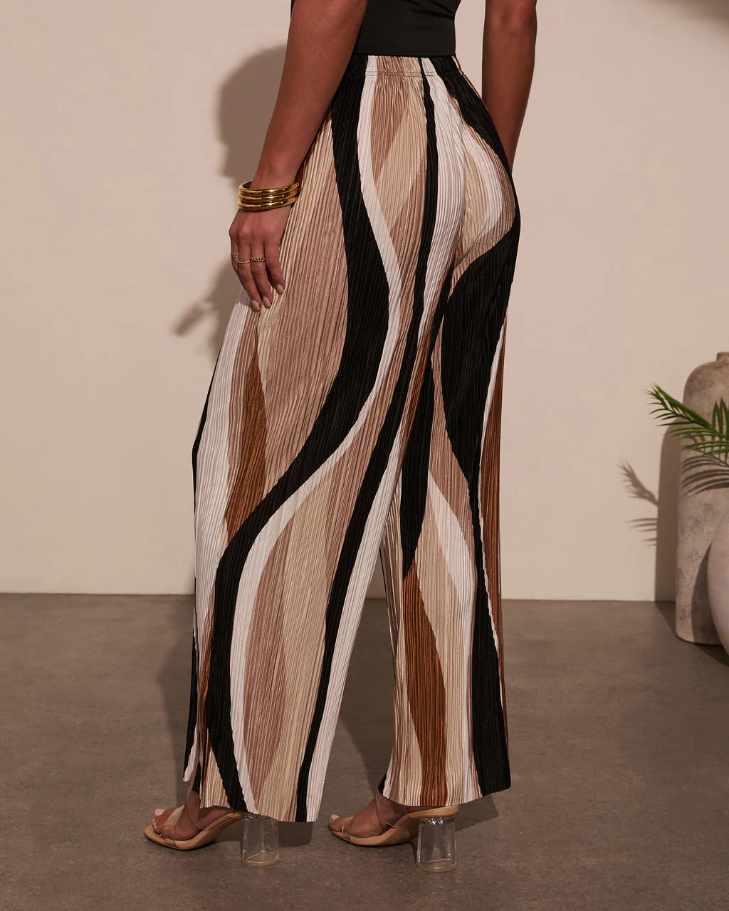Milley Plisse Abstract Pants - Image 4