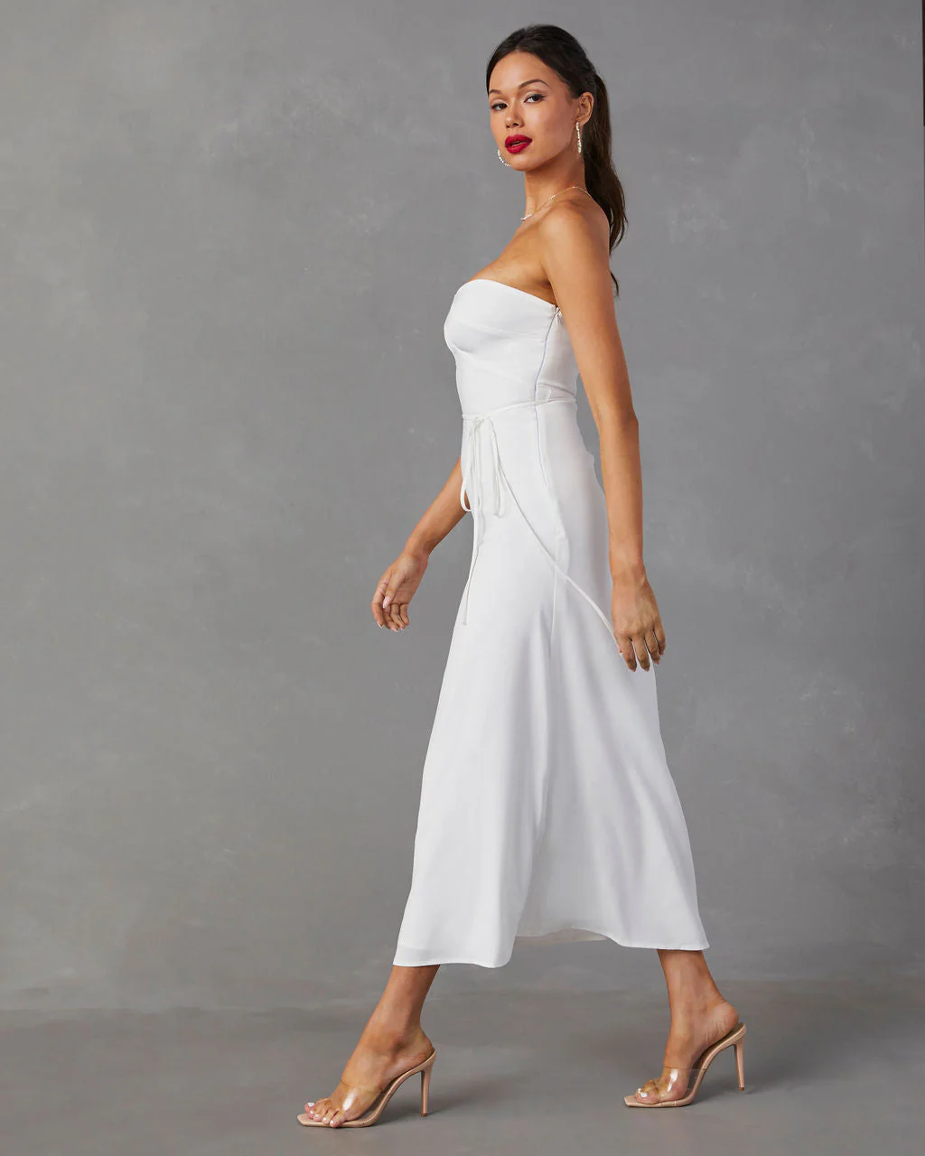 Milos Strapless Midi Dress - Image 4
