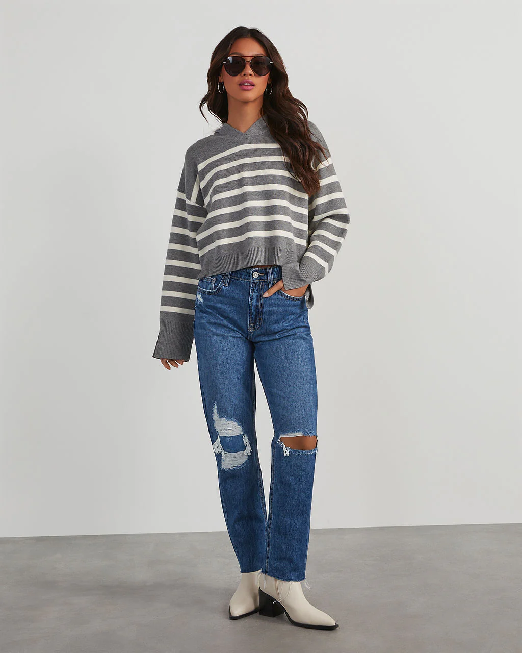 Milton Striped Hooded Sweater - Image 2