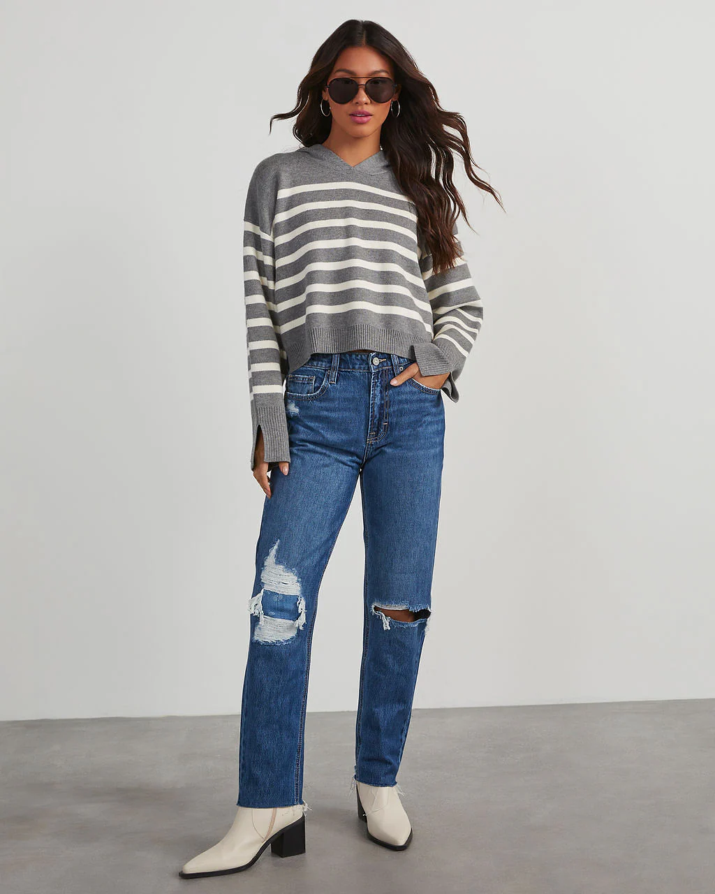 Milton Striped Hooded Sweater - Image 3
