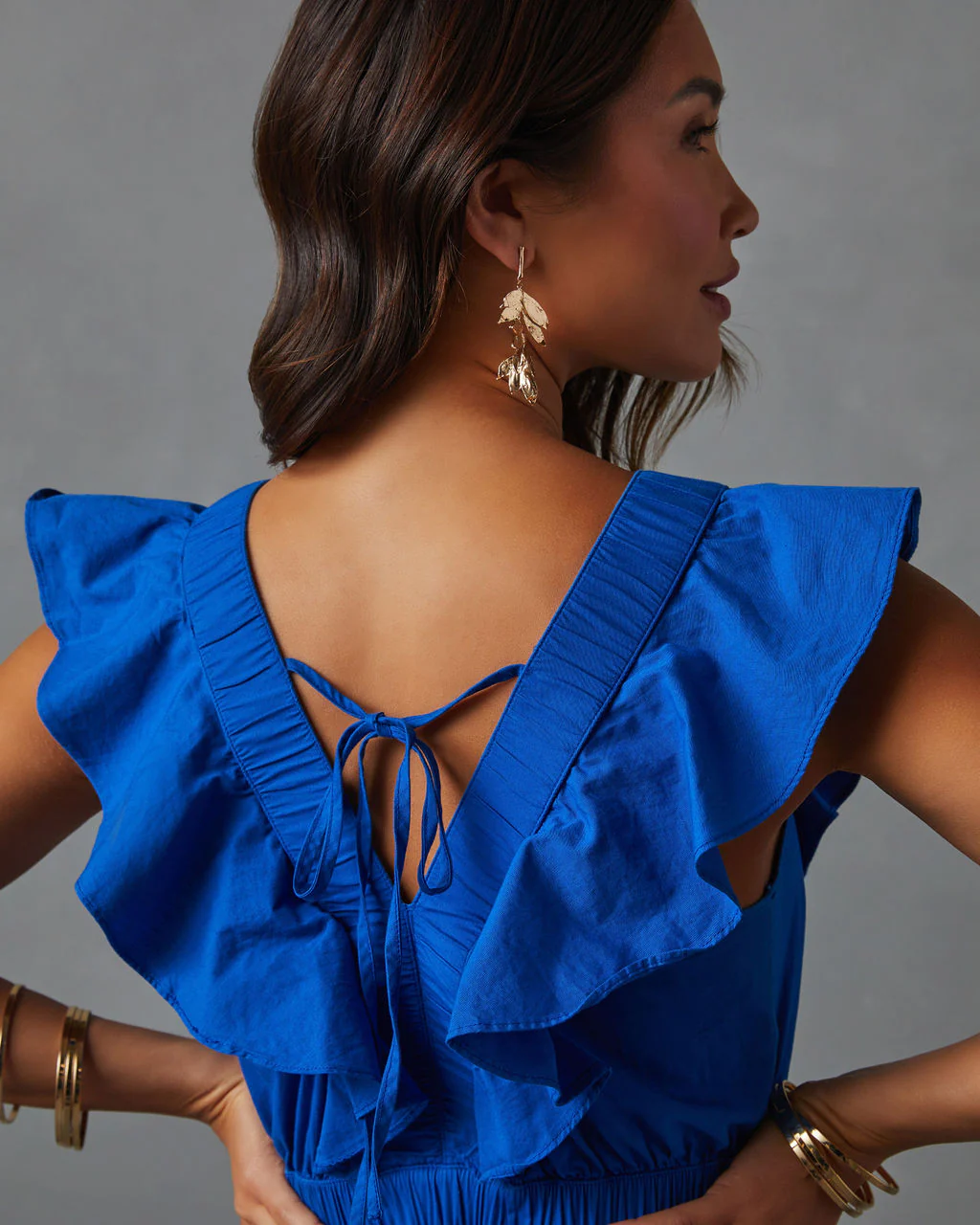 Minerva Tiered Ruffle V-Neck Maxi Dress - Image 5