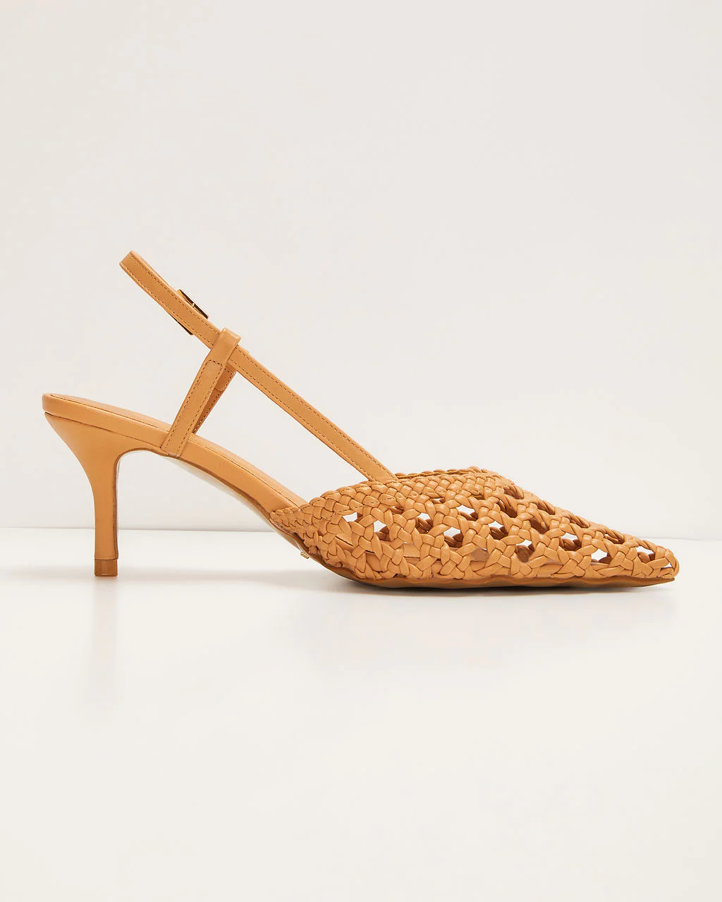 Mira Woven Pointed Toe Slingback Pumps - Image 10