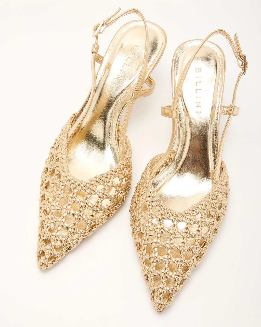 Mira Woven Pointed Toe Slingback Pumps - Image 12