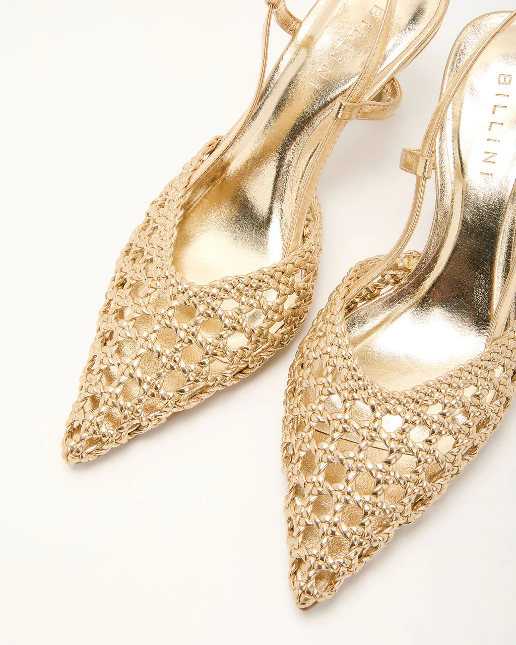 Mira Woven Pointed Toe Slingback Pumps - Image 16