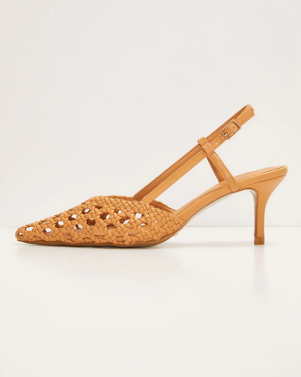 Mira Woven Pointed Toe Slingback Pumps - Image 7