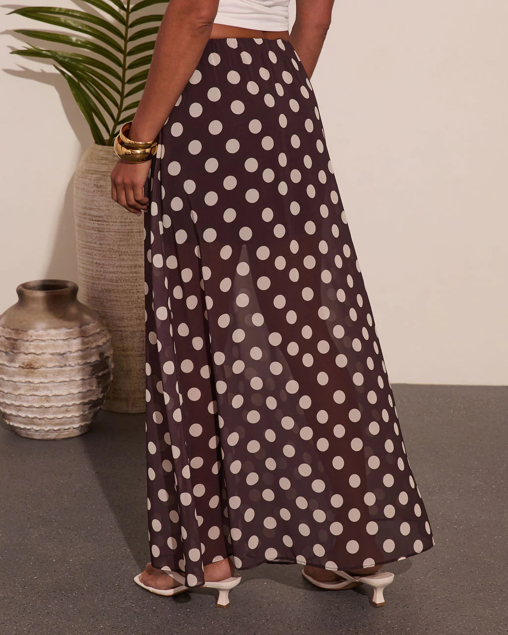 Miska Polka Dot Maxi Skirt - Image 4
