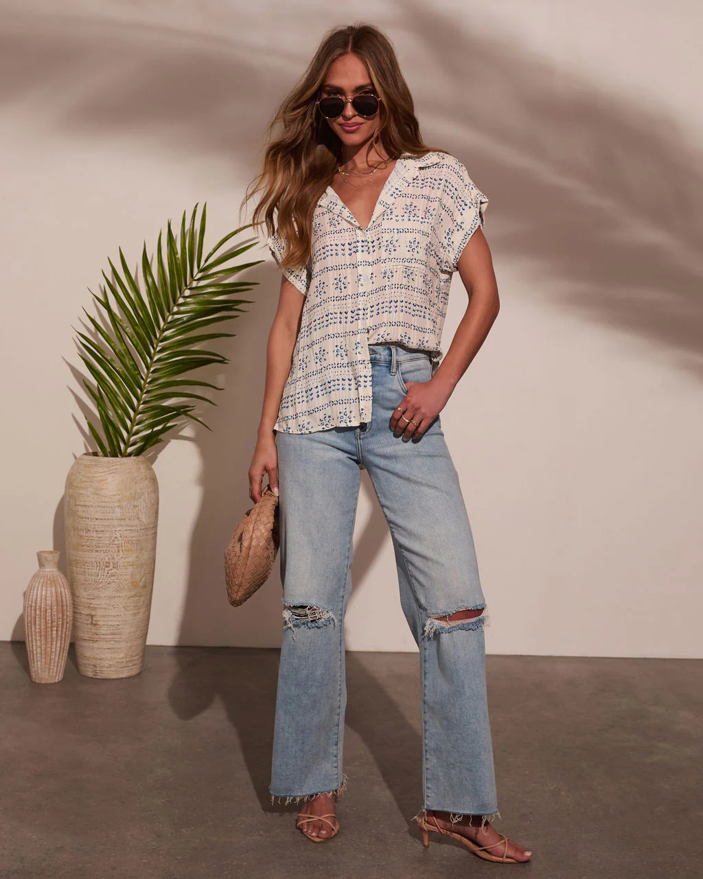 Mistie Abstract Button Down Top - Image 8
