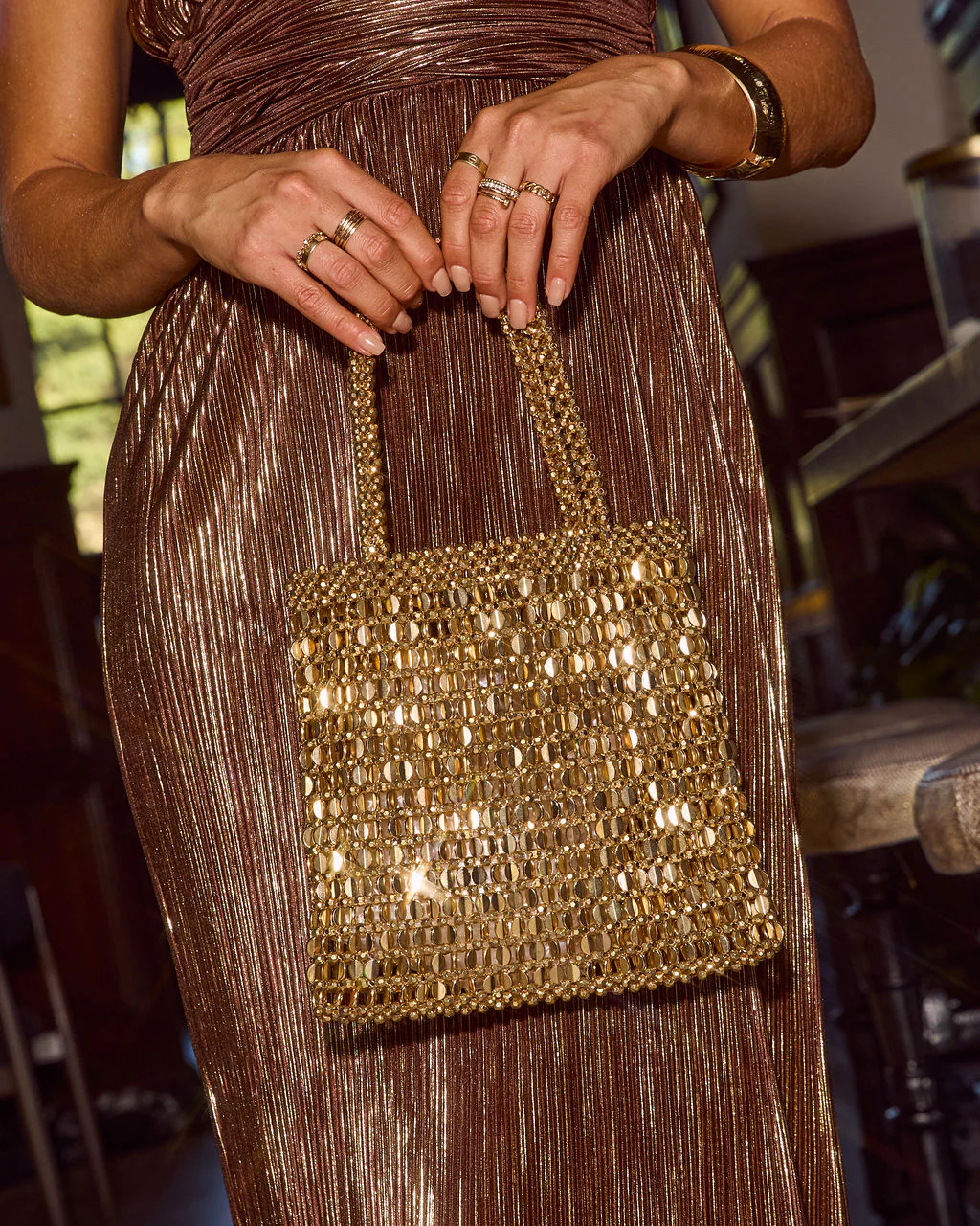 Mistle Toast Beaded Embellished Tote - Image 5