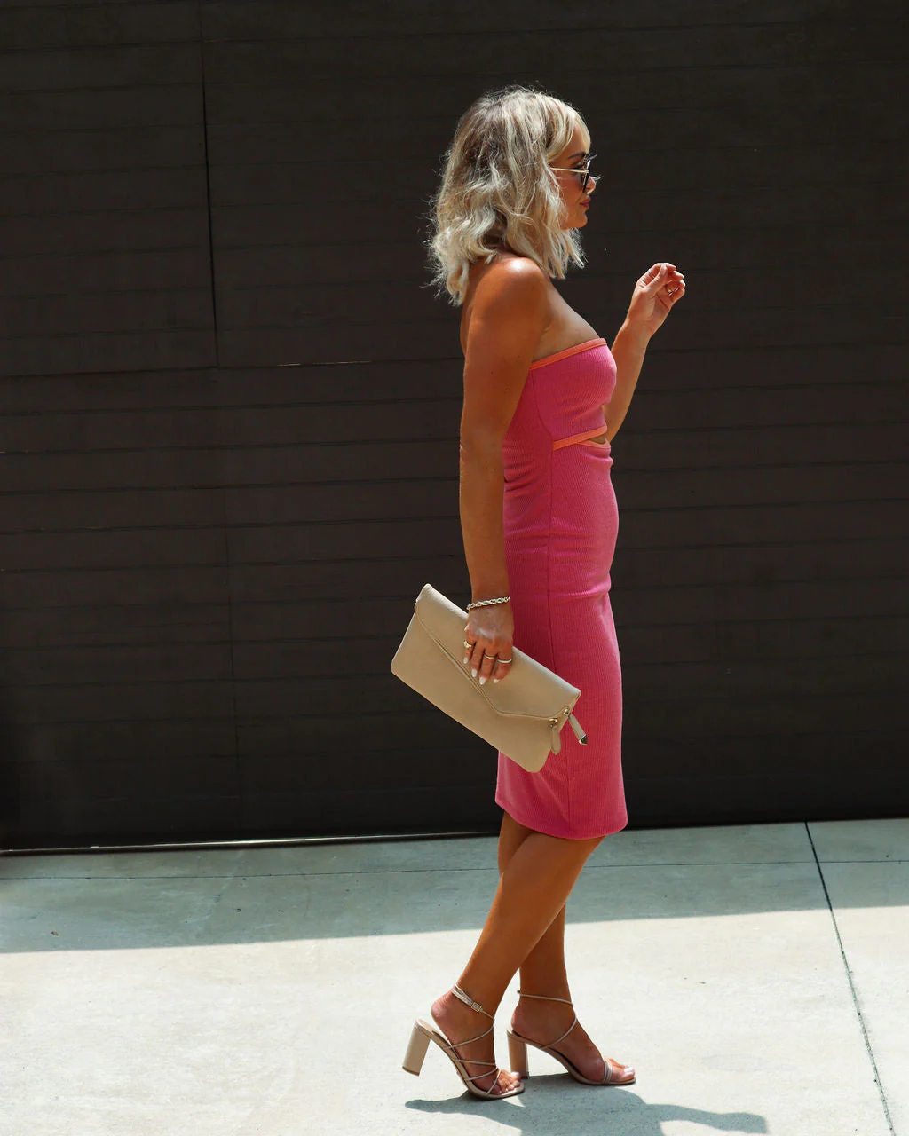 Modern Day Jackie Ribbed Cutout Strapless Midi Dress - Image 13