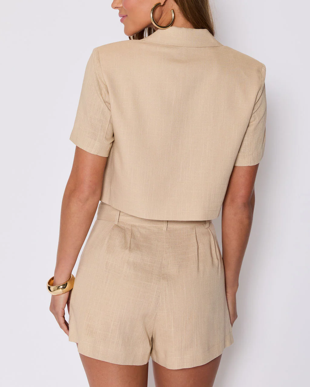 Modern Muse Cropped Short Sleeve Blazer - Image 4