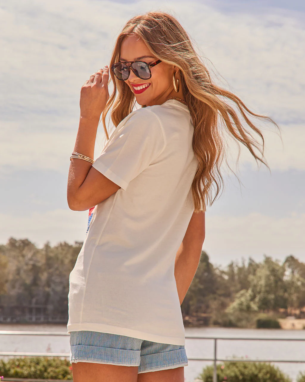 Montauk Sailing Graphic Cotton Short Sleeve Tee - Image 4