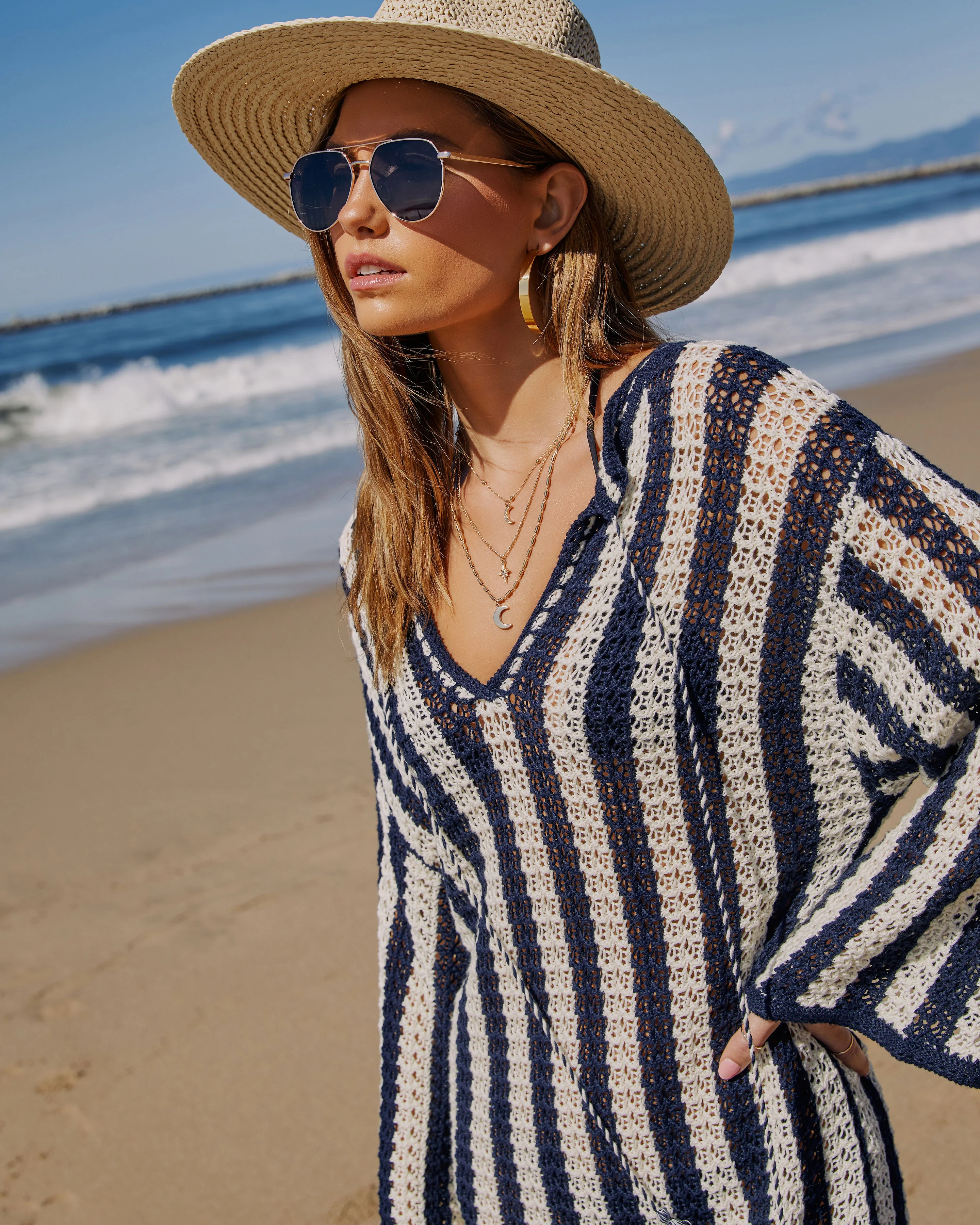 Montauk Striped Coverup Dress - Image 4