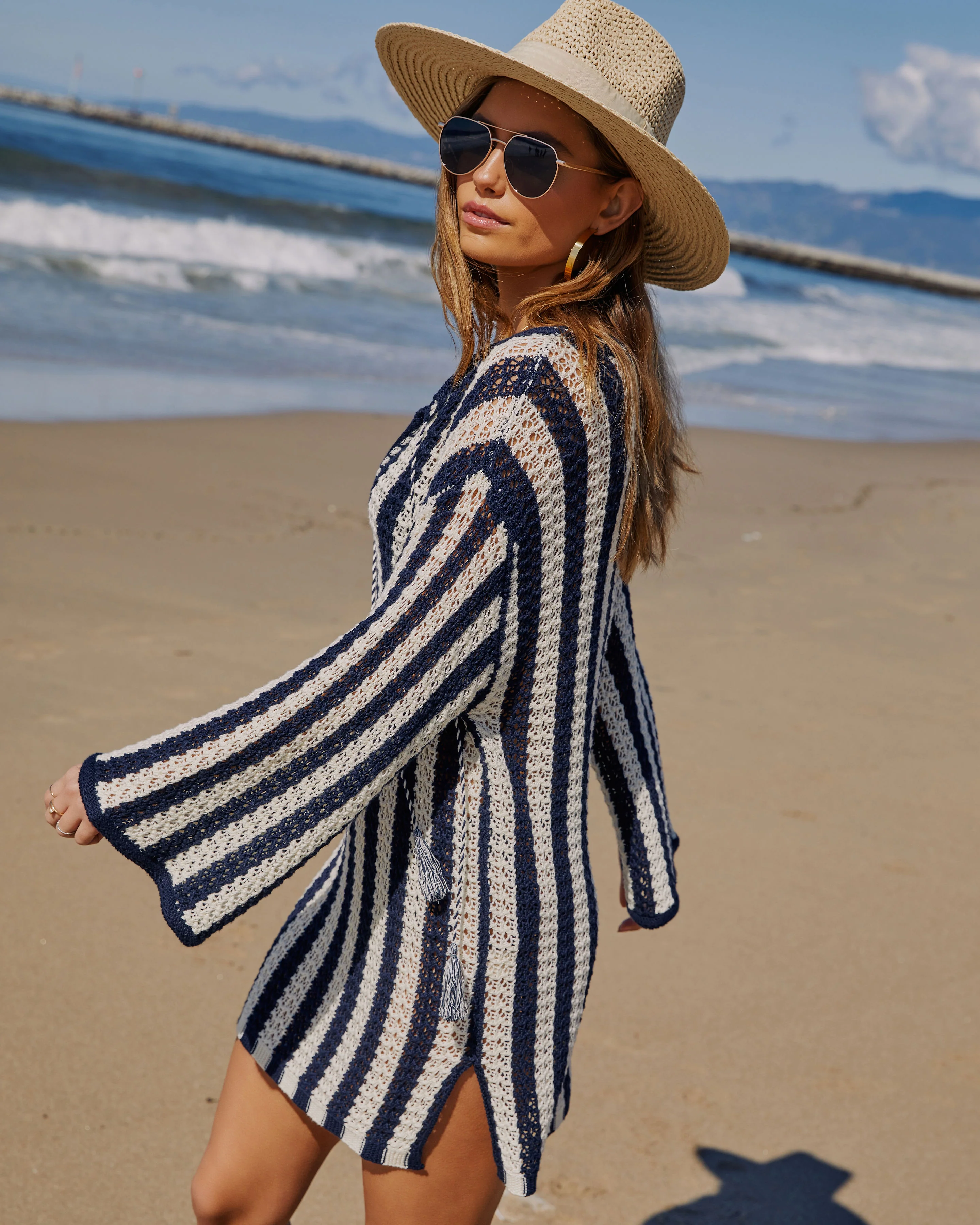 Montauk Striped Coverup Dress - Image 5