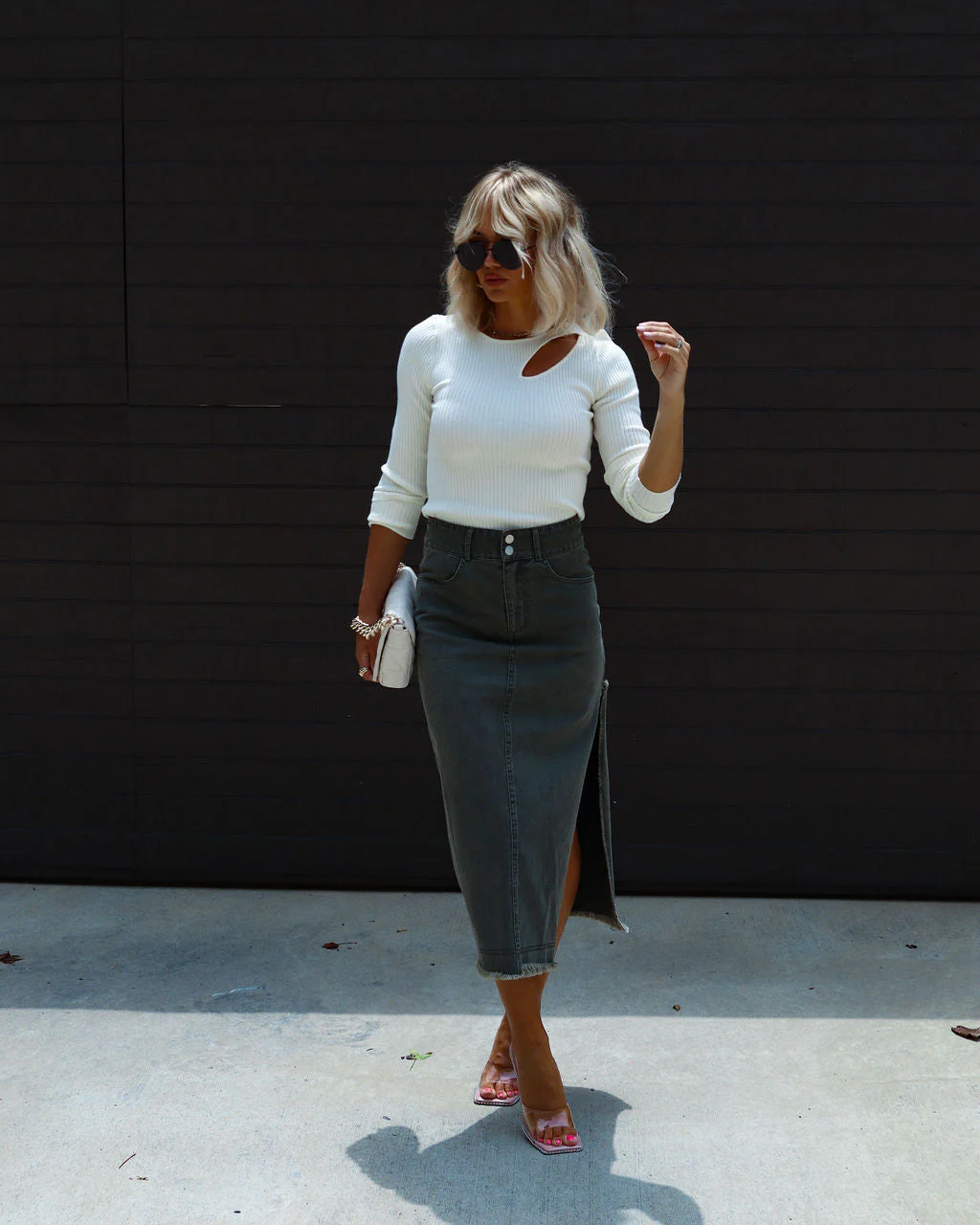 Montclair Cutout Ribbed Knit Sweater Top - Image 10
