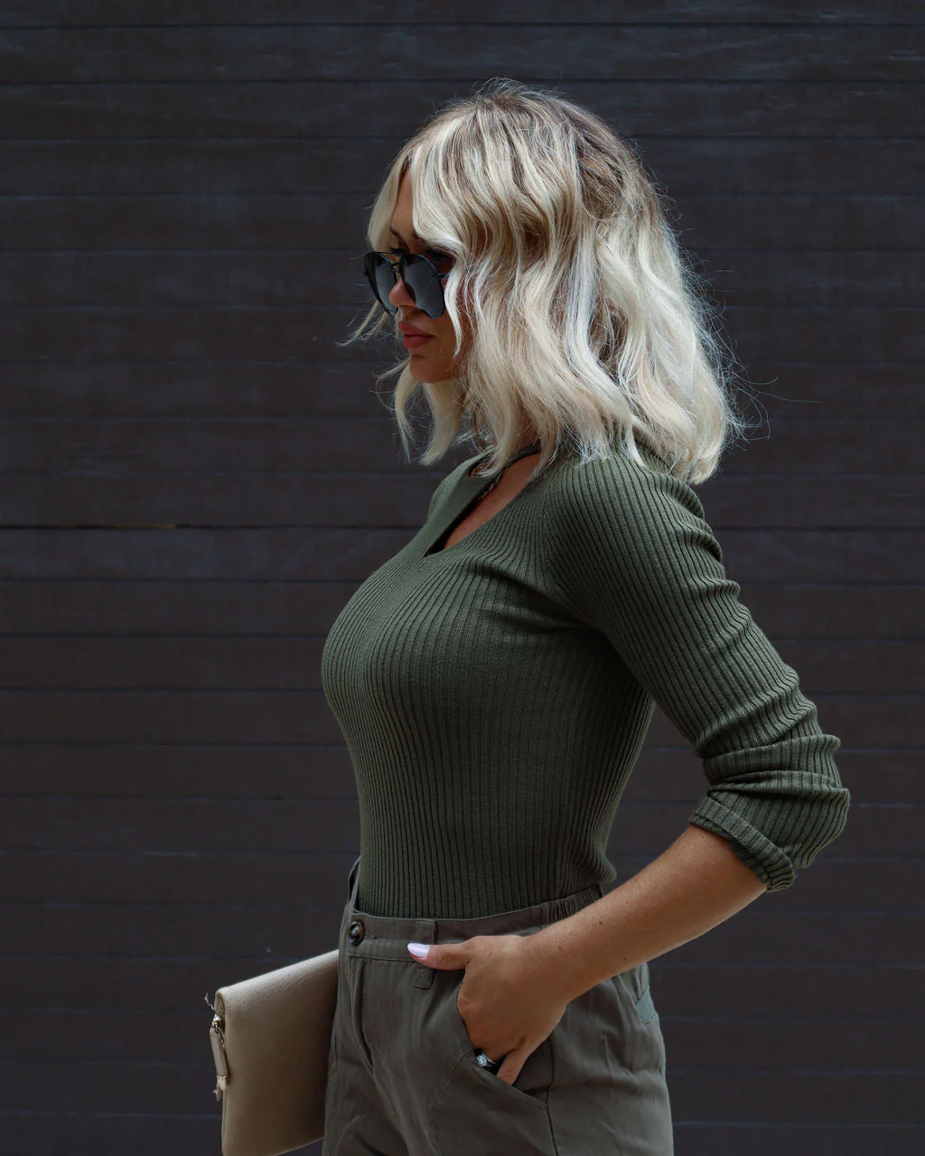 Montclair Cutout Ribbed Knit Sweater Top - Image 15