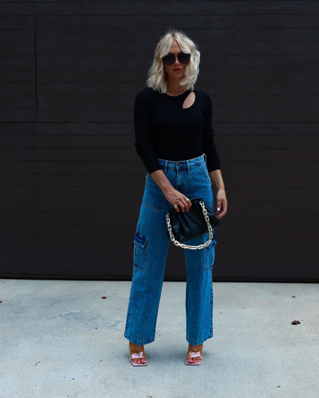 Montclair Cutout Ribbed Knit Sweater Top - Image 2