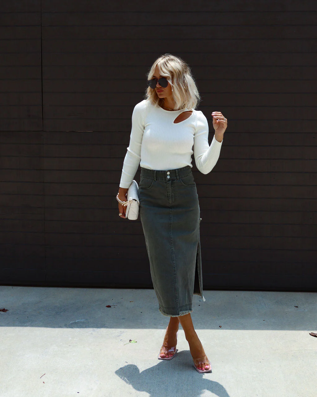 Montclair Cutout Ribbed Knit Sweater Top - Image 8