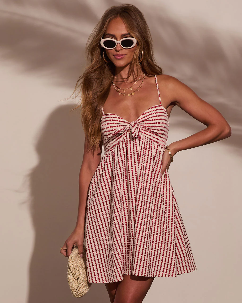 Montez Front Tie Babydoll Mini Dress - Image 5
