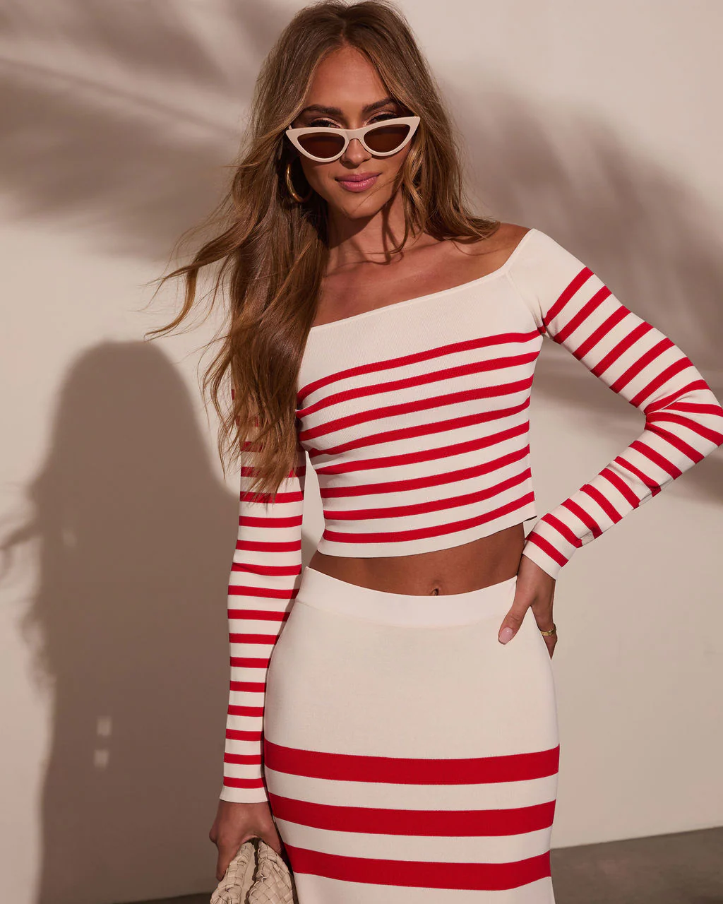Montez Striped Off The Shoulder Top - Image 2