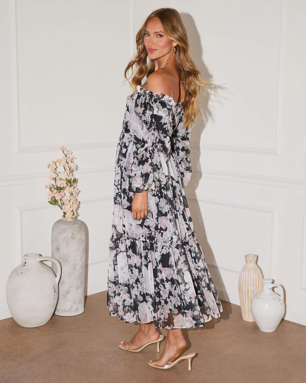 Moon Drenched Off The Shoulder Maxi Dress - Image 4