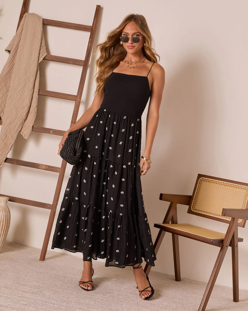 Moonflower Tiered Floral Maxi Dress - Image 5