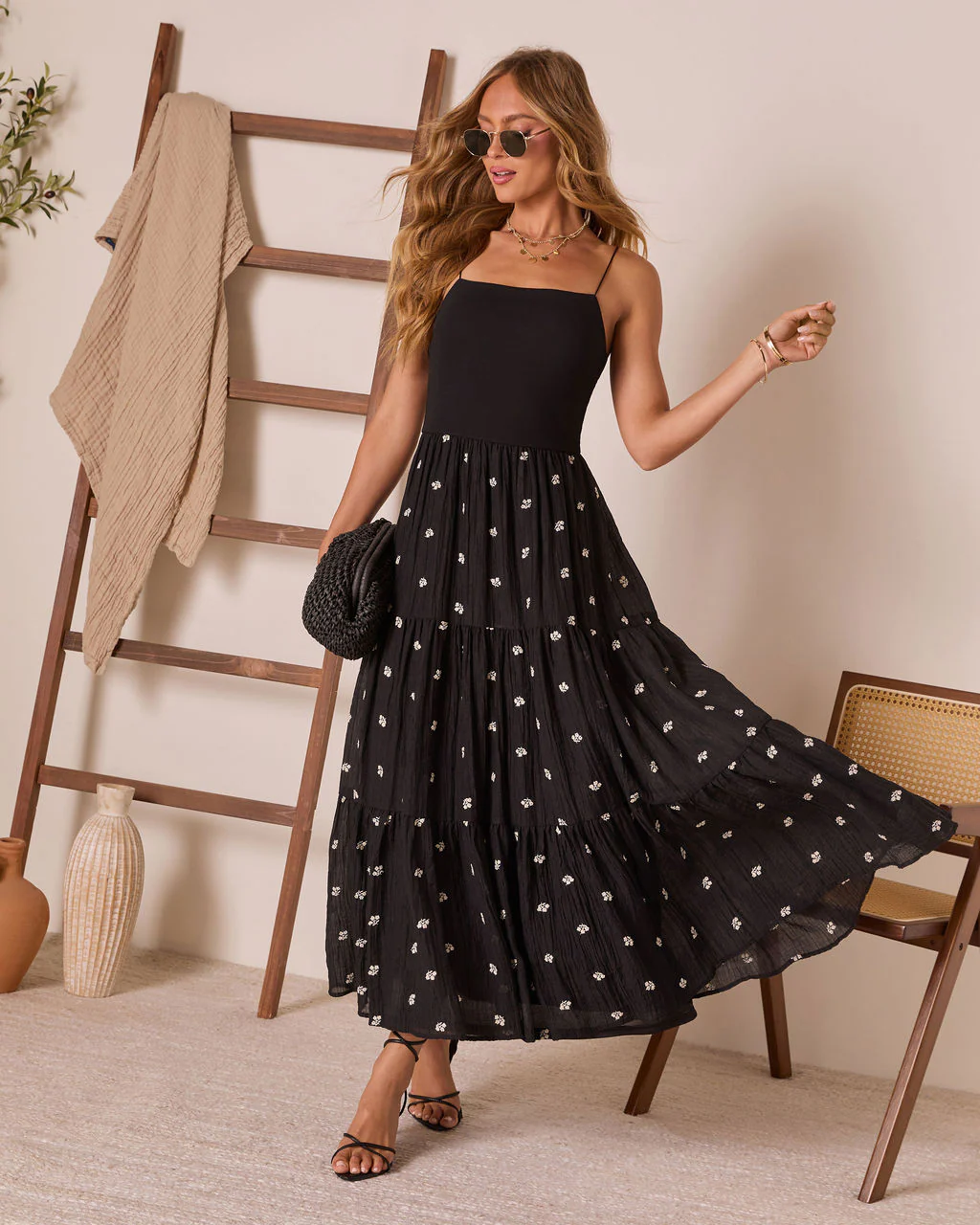 Moonflower Tiered Floral Maxi Dress - Image 6
