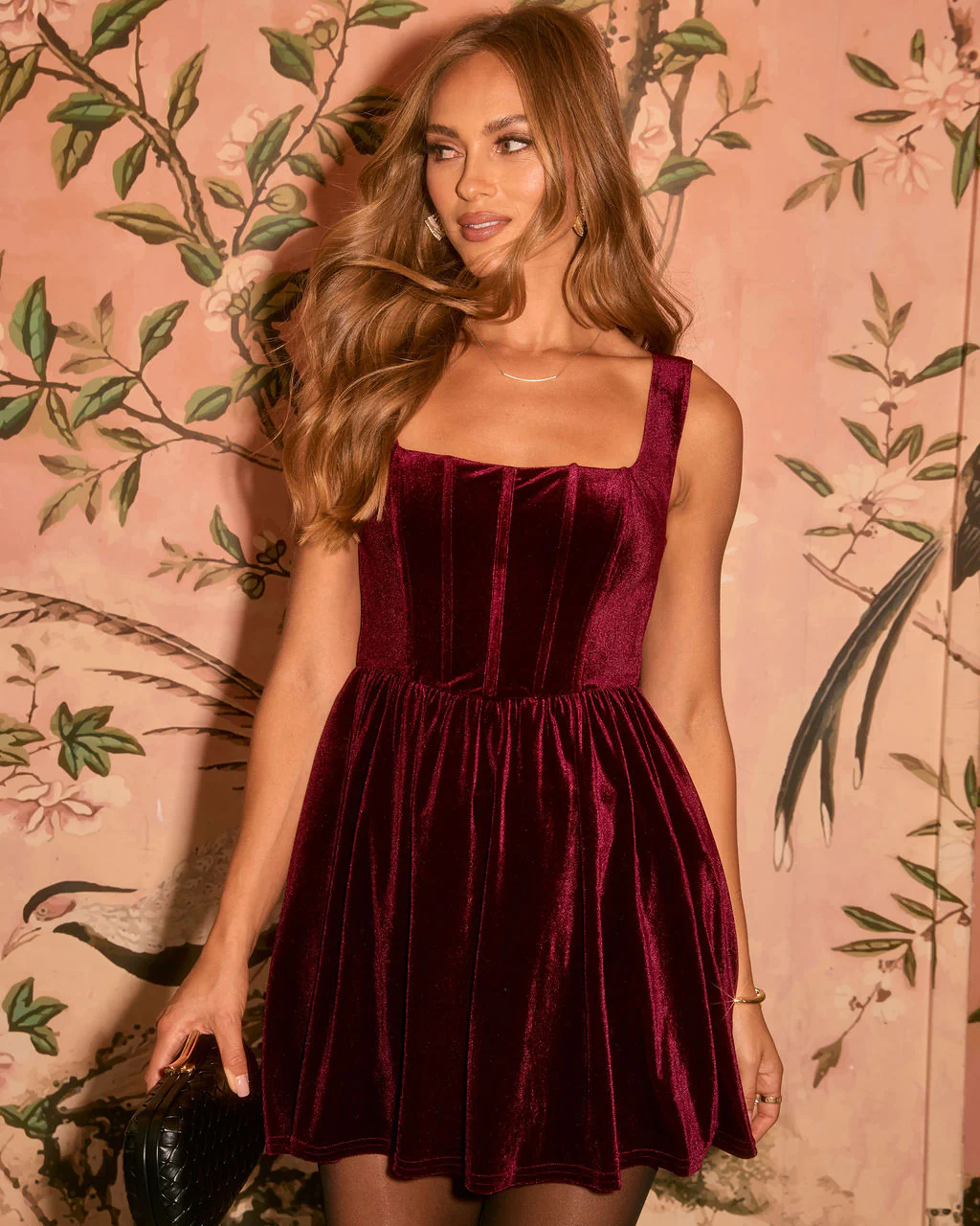 Moonlit Manor Velvet Mini Dress - Image 2