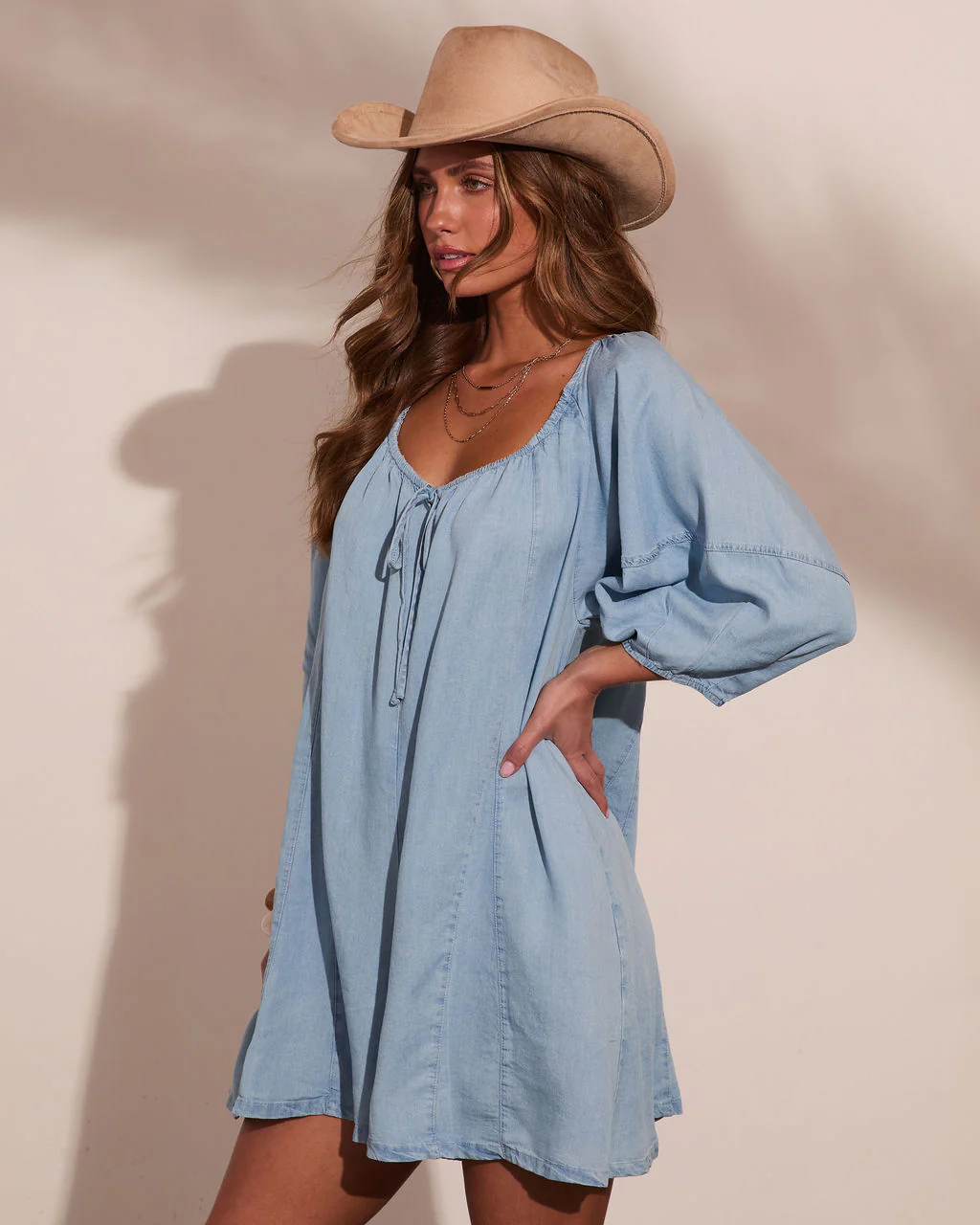 Moonlit Prairie Chambray Romper - Image 3