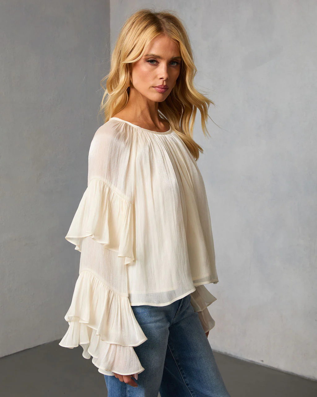 Morgen Tiered Ruffle Blouse - Image 3