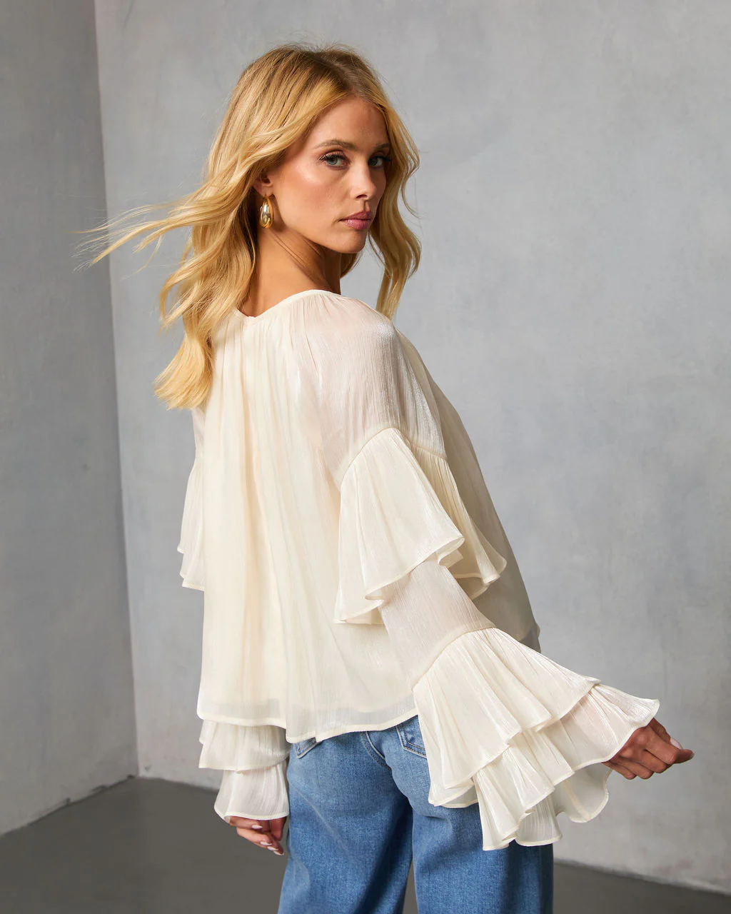Morgen Tiered Ruffle Blouse - Image 4