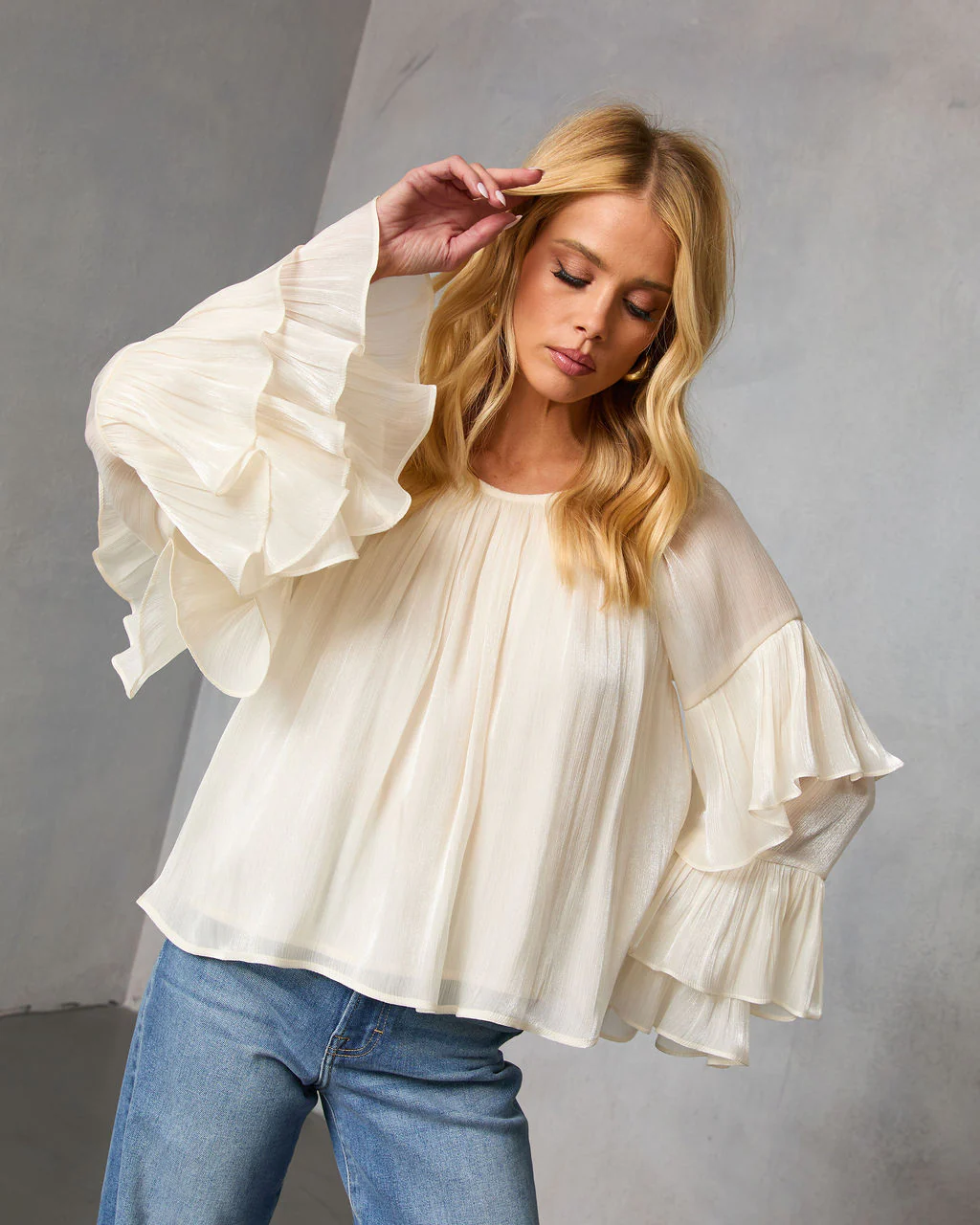 Morgen Tiered Ruffle Blouse - Image 6