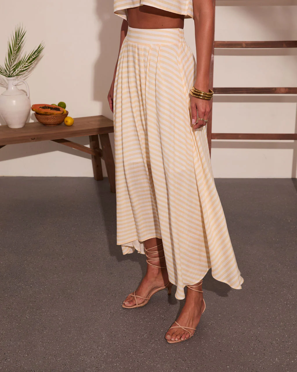 Morning Breeze Striped Maxi Skirt - Image 9