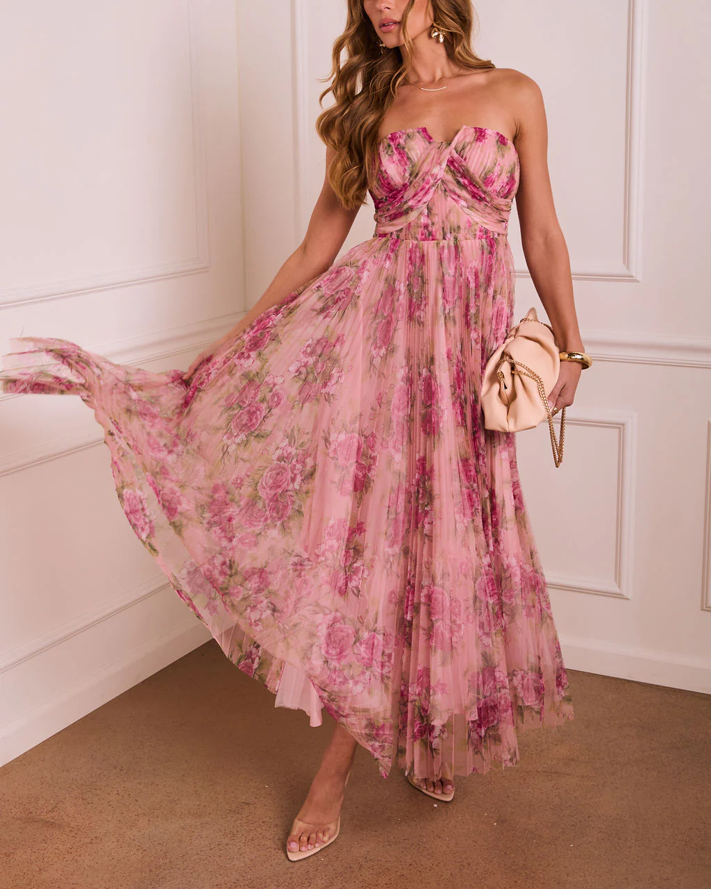 Morning Garden Tulle Floral Maxi Dress - Image 5