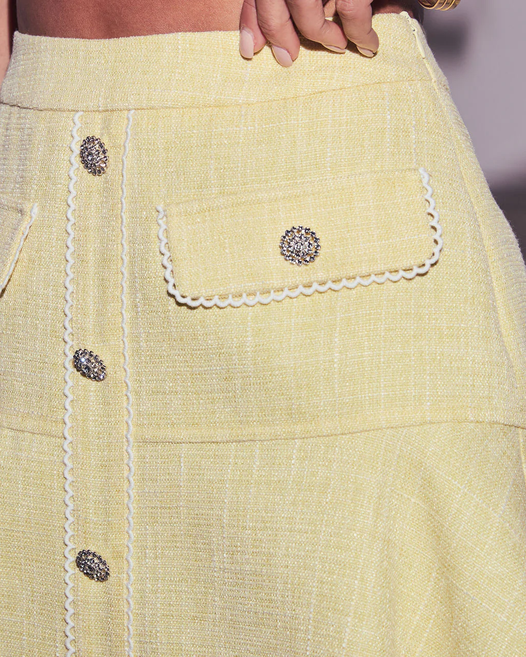 Morning Mist Tweed Mini Skirt - Image 6