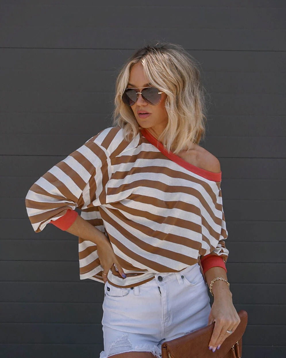 Morwenna Striped Long Sleeve Top - Image 4