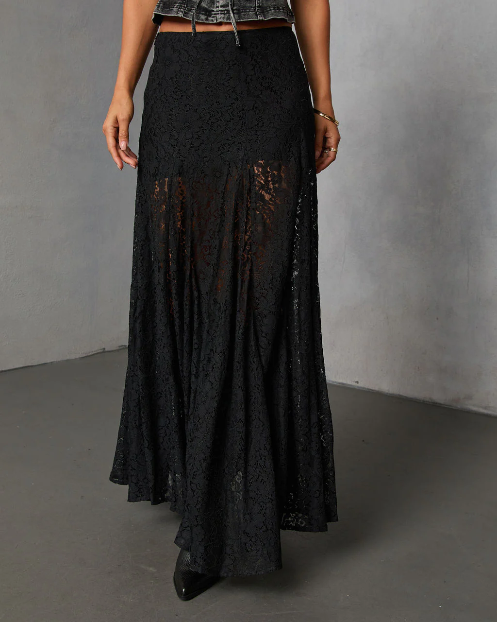 Moss Moon Lace Maxi Skirt - Image 2