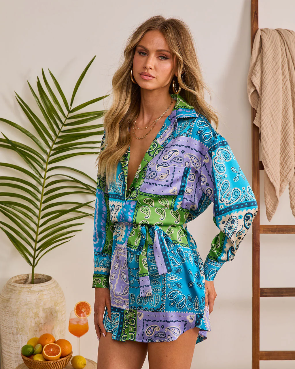 Muse Button Down Shirt Dress - Image 3