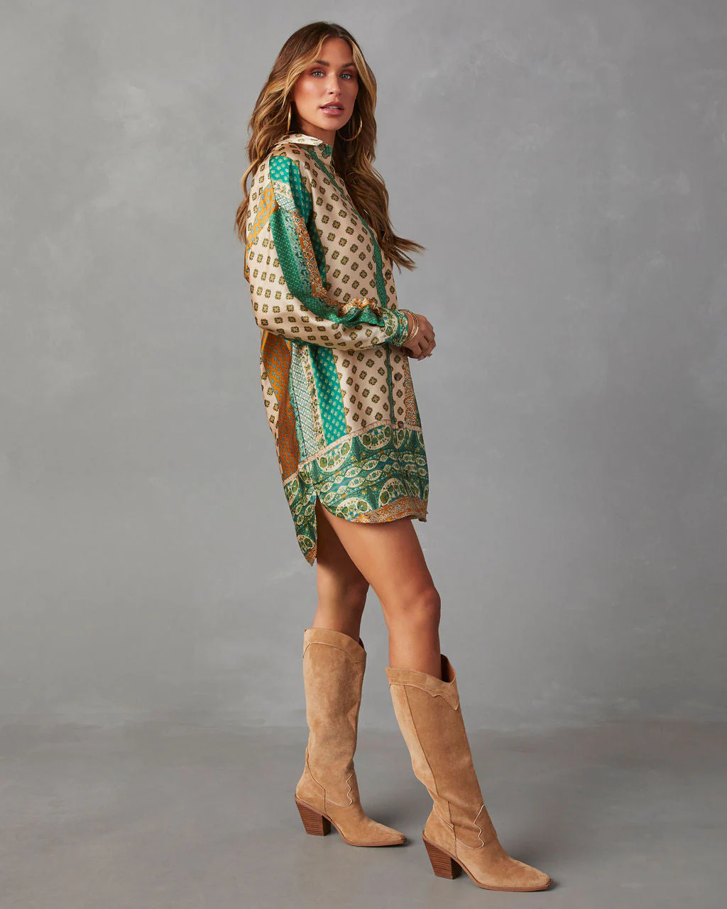 Muse Button Down Shirt Dress - Image 9