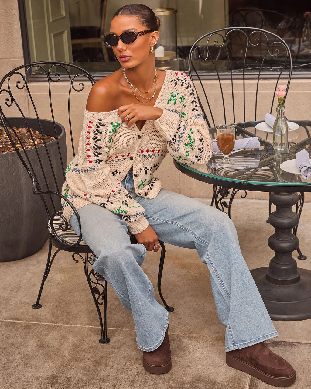 Muted Bloom Abstract Cardigan - Image 6