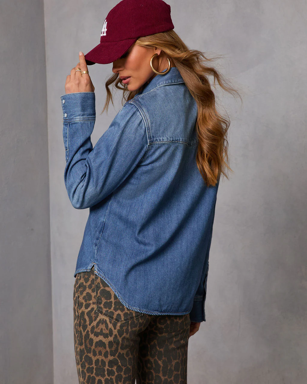 Muted Days Denim Button Down Top - Image 4
