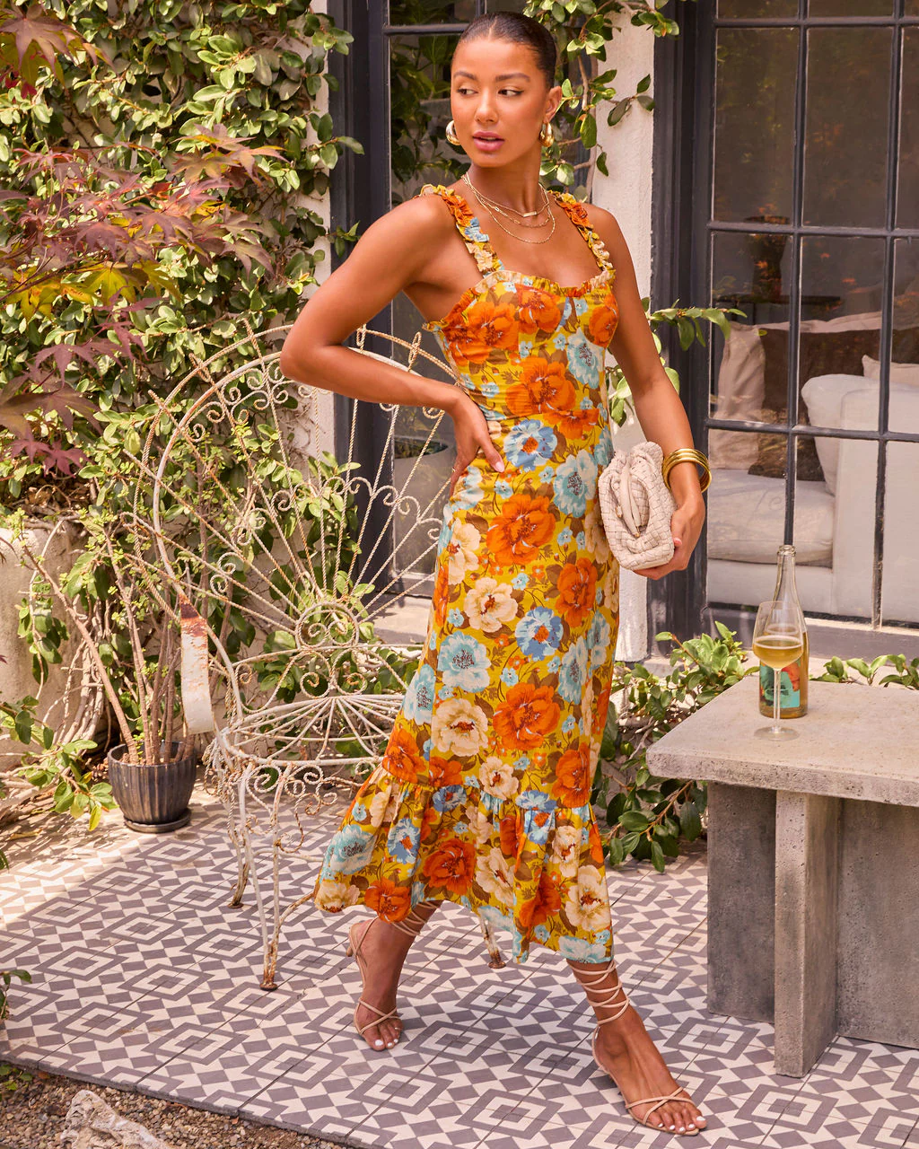 My Fair Lady Floral Ruffle Maxi Dress - Image 3