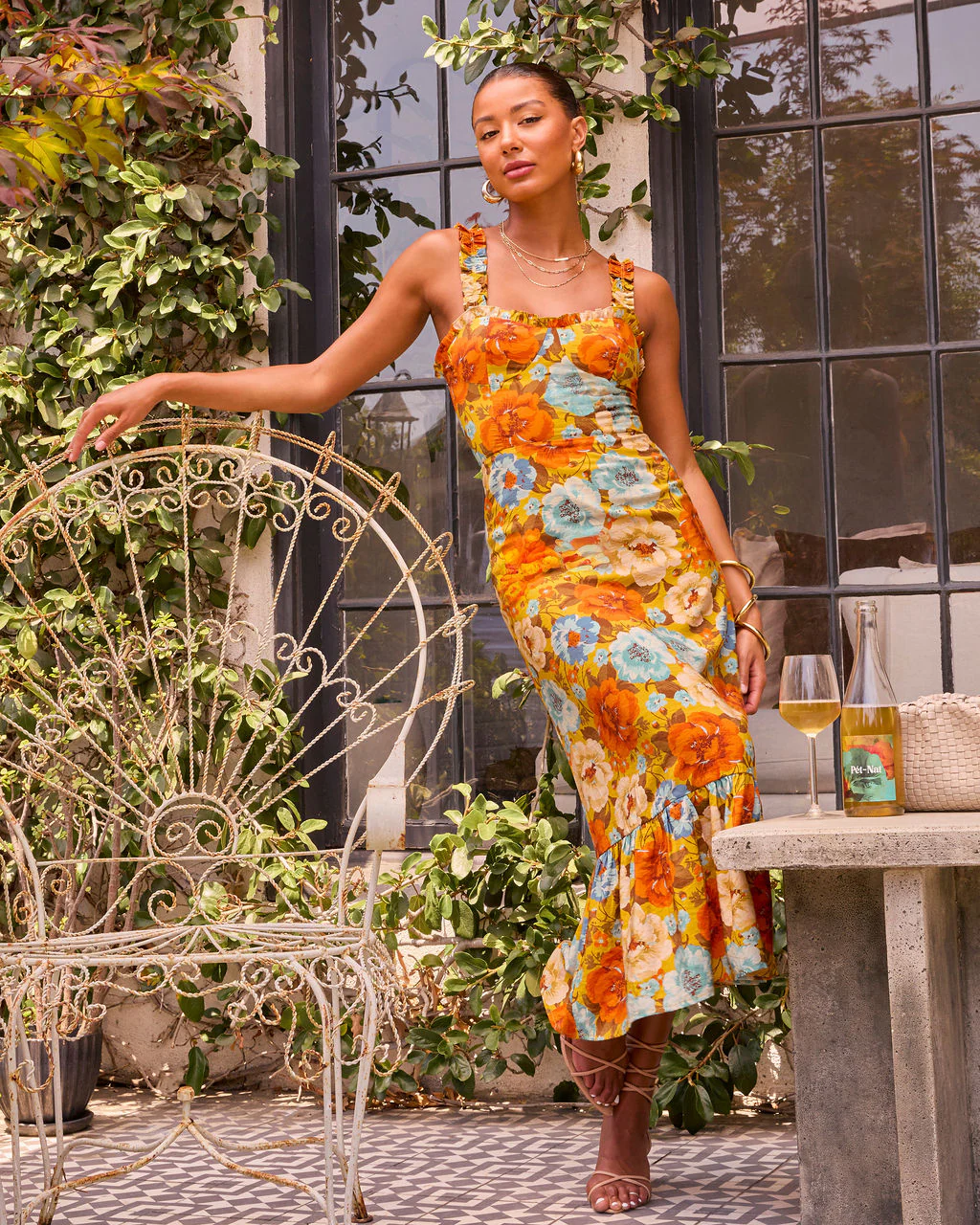 My Fair Lady Floral Ruffle Maxi Dress - Image 5