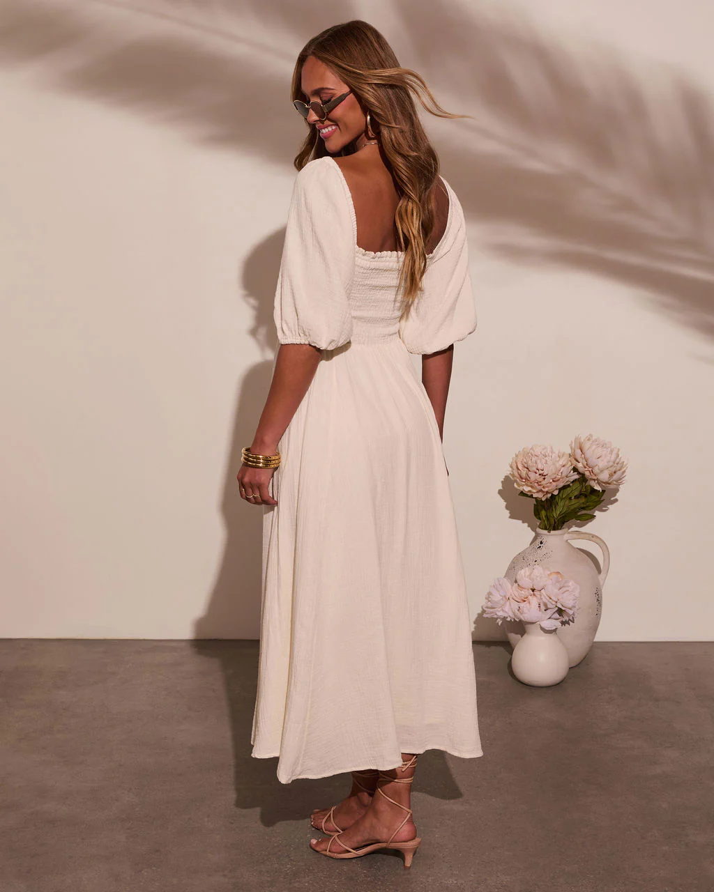 Mystic Dawn Peasant Maxi Dress - Image 4