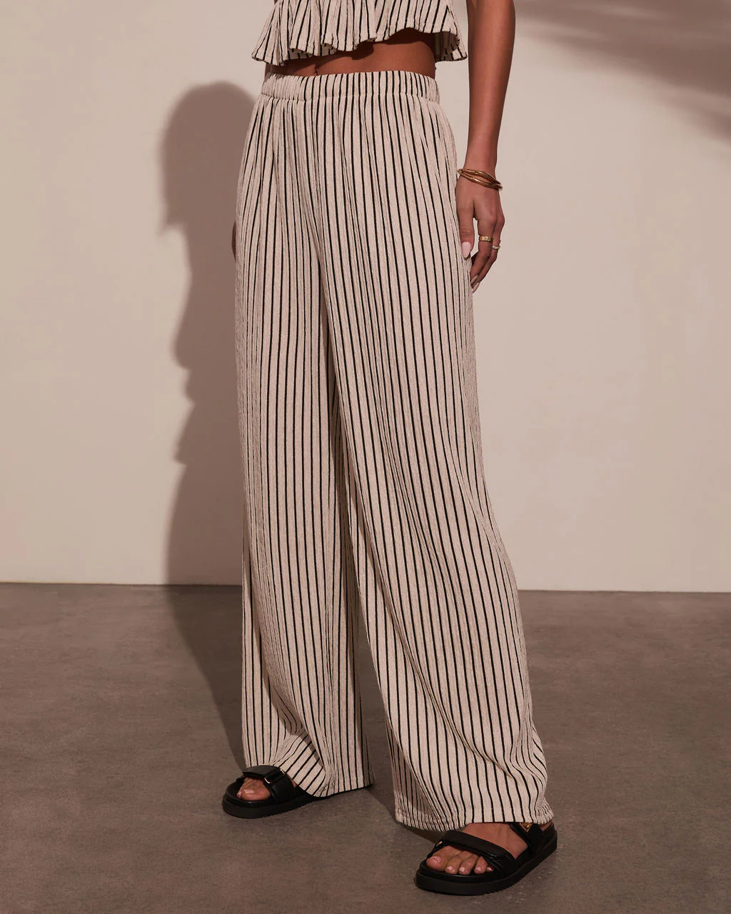 Mystic Wanderer Striped Wide Leg Pants - Image 3