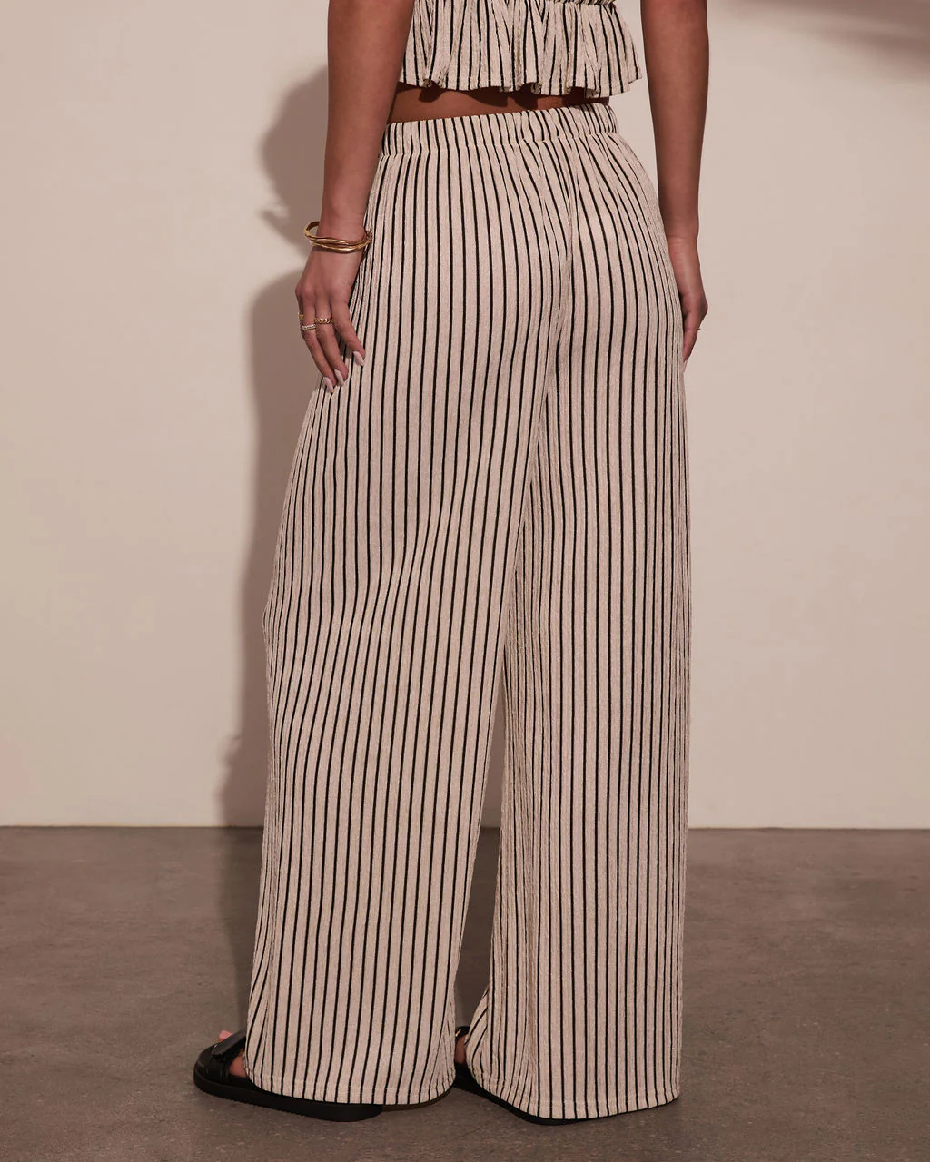 Mystic Wanderer Striped Wide Leg Pants - Image 4