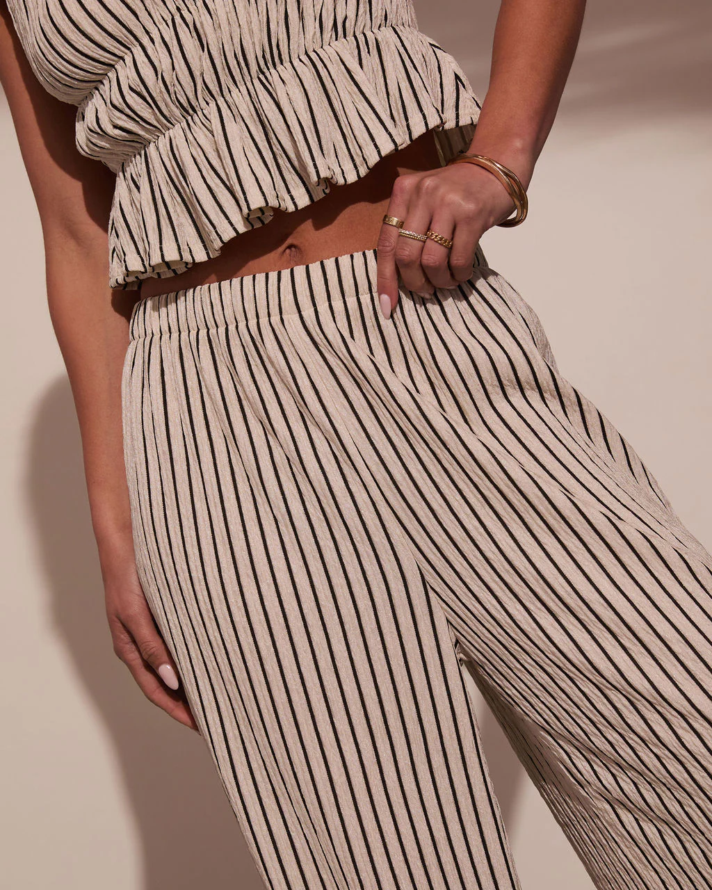 Mystic Wanderer Striped Wide Leg Pants - Image 6