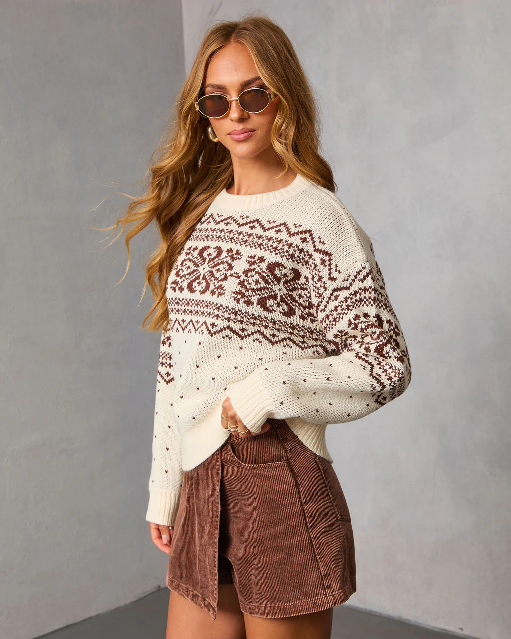 Naelle Fair Isle Print Sweater - Image 3