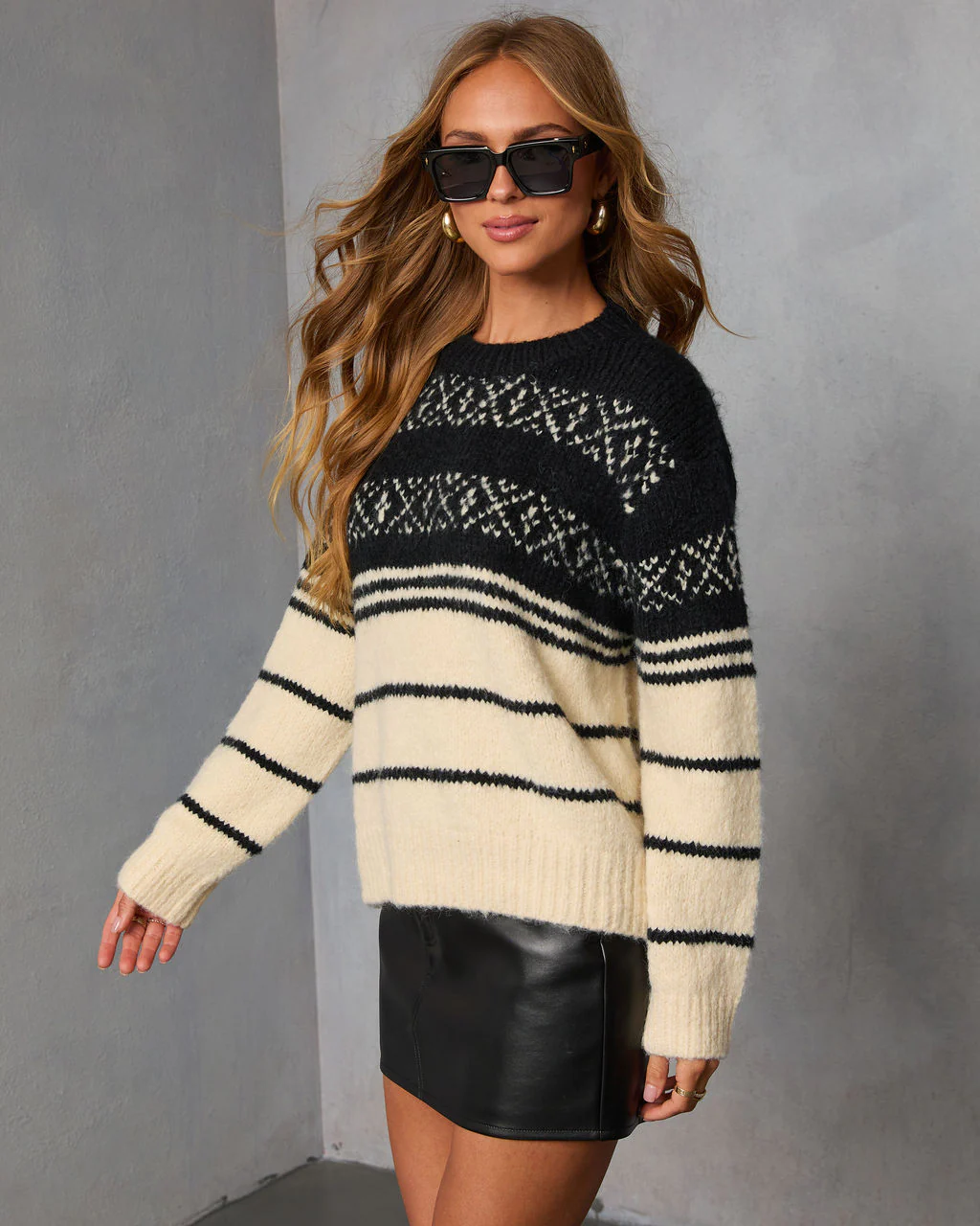 Natari Knit Abstract Sweater - Image 3
