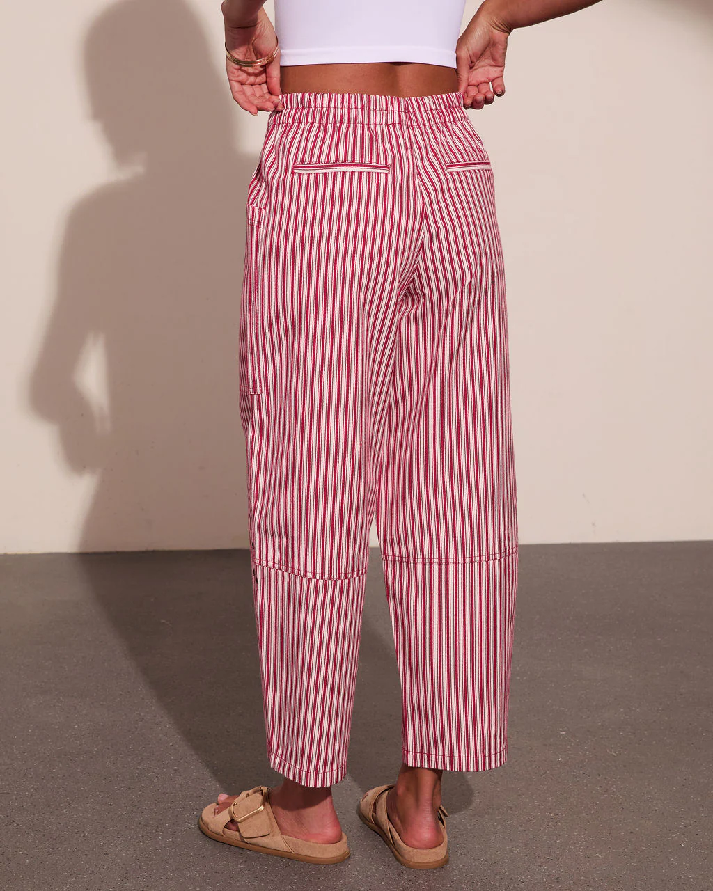 Nautical Honey Striped Barrel Leg Pants - Image 4