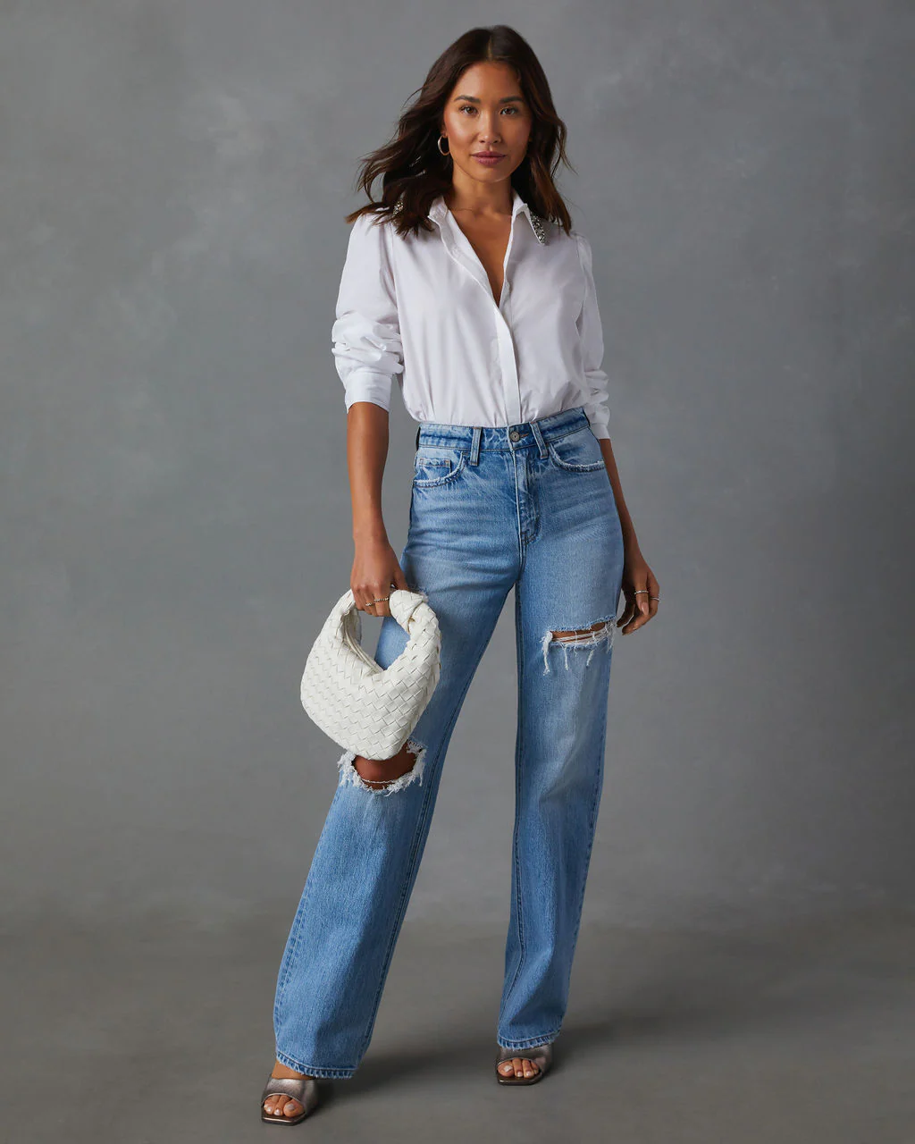 Naya Embellished Collared Button Down - Image 3